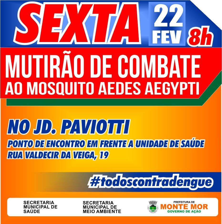 No momento você está vendo Mutirões de combate ao Aedes aegypti acontece amanhã